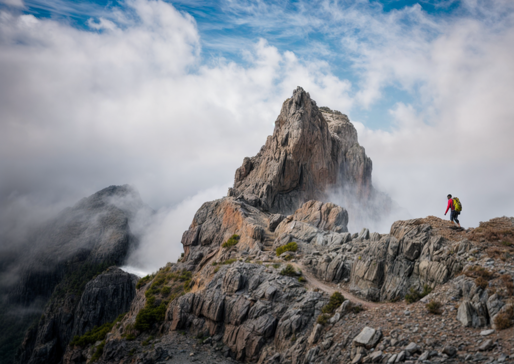Mountain climbing background